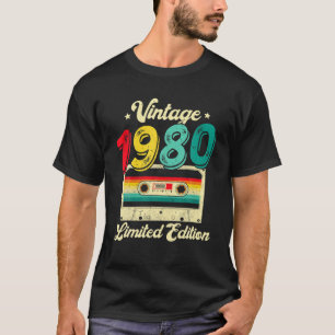 T-shirt 42 Ans Vintage 1980 Bande De Cassette 42E Naissanc