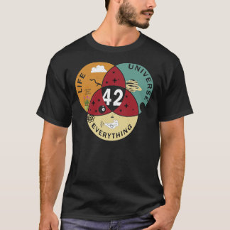 T-shirt 42 Answer to Life Universe and Everything Funny Vi