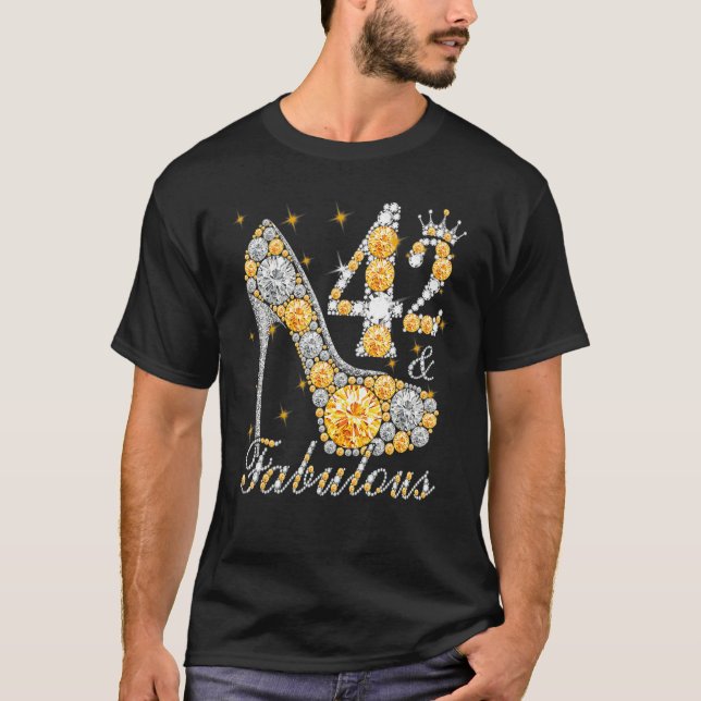 T-shirt 42 & Fabuleux 42 Ans 42e Anniversaire Diamant C (Devant)