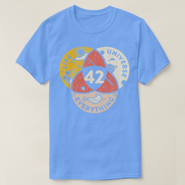 T-shirt 42 Réponse à l'univers et à tout (Design devant)