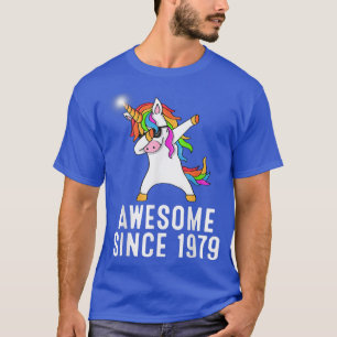 T-shirt 42e anniversaire, licorne dab, Awesome depuis 1979