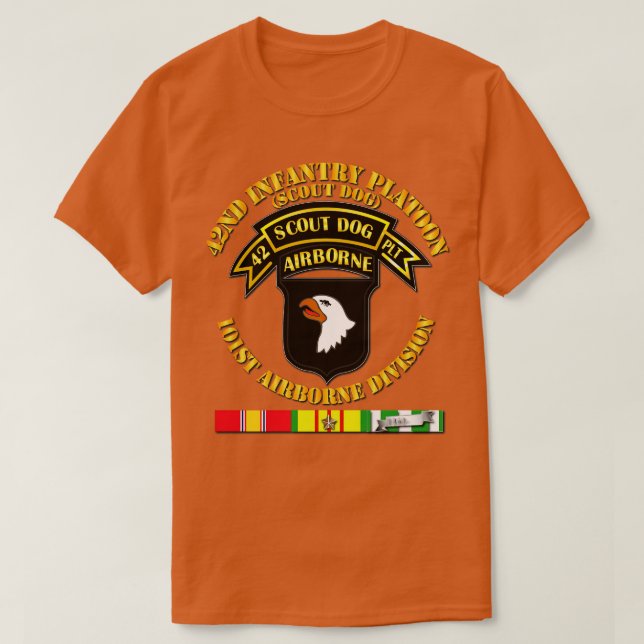 T-shirt 42e Peloton d'infanterie Chien de chasse avec VN S (Design devant)