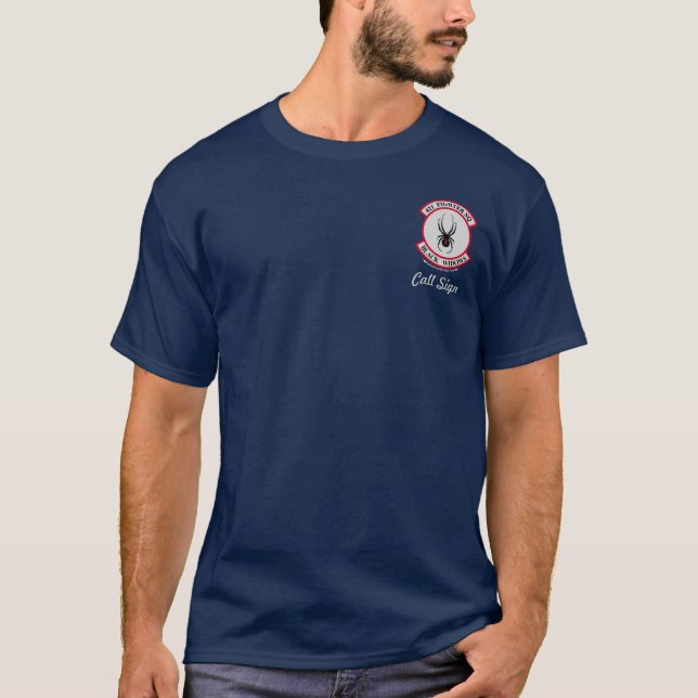 T-shirt 430th TFS, Nellis AFB (chemise foncée) (Devant)