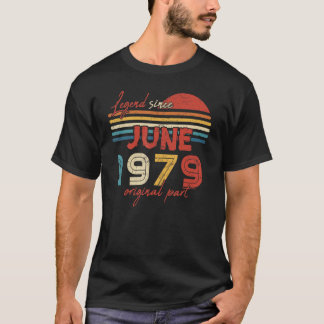 T-shirt 43 Anniversaire Légende depuis juin 1979 Partie or
