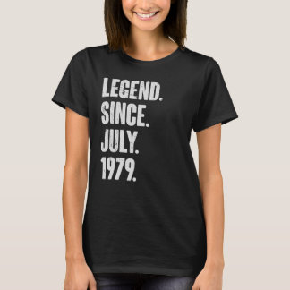 T-shirt 43 ans 43e anniversaire Légende depuis juillet 197