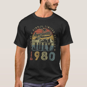 T-shirt 43 ans Awesome depuis juillet 1980 43e anniversair
