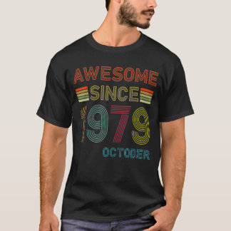 T-shirt 43 ans Awesome depuis octobre 1979 43e anniversair