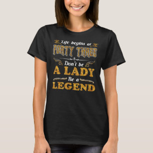 T-shirt 43 Ans Vintage Anniversaire Femmes La Vie Commence