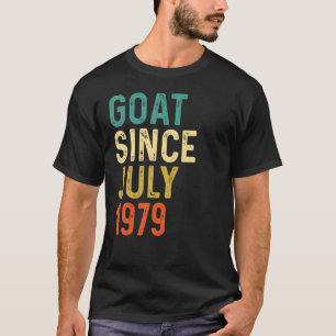 T-shirt 43e anniversaire 43 ans chèvre depuis juillet 1979