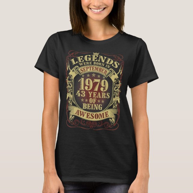 T-shirt 43e anniversaire 43 ans légendes stupéfiantes Né S (Devant)
