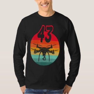 T-shirt 43e Anniversaire I Télécommande Rétro Drones Avec 