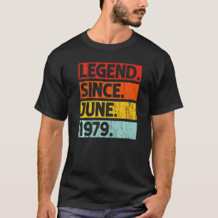 T-shirt 43e anniversaire Légende depuis juin 1979 43 ans