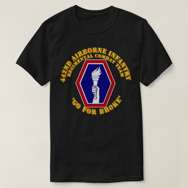 T-shirt 442e équipe de combat régimentaire d'infanterie (Design devant)
