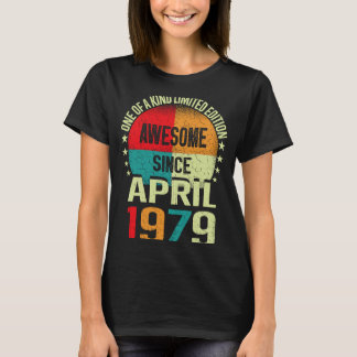 T-shirt 44 Année stupéfiante depuis AVRIL 1979 44e Birt Vi