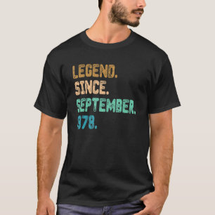 T-shirt 44 ans de légende depuis septembre 1978 44e naissa