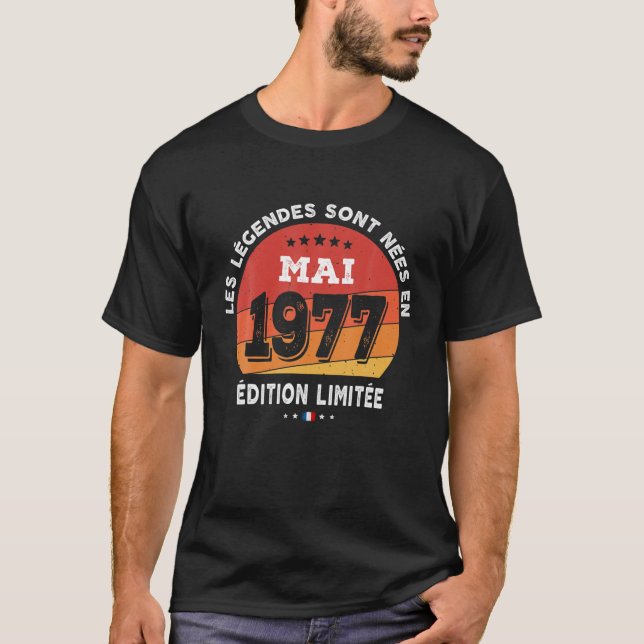 T-shirt 44 Ans Femme Hommes Légendes Sont Nés En Mai 19 (Devant)