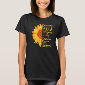 T-shirt 44 Ans Né En Janvier 1979 44ème Anniversaire Fils