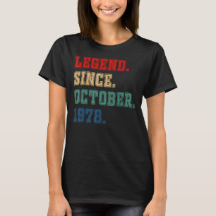 T-shirt 44 Years Old Legend Since October 1978