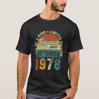 T-shirt 44e anniversaire 44 ans légende depuis septembre