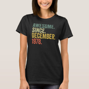 T-shirt 44e anniversaire Awesome depuis décembre 1978 44 A