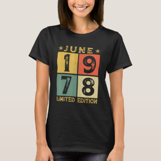 T-shirt 44e anniversaire Décorations Juin 1978 44e ans