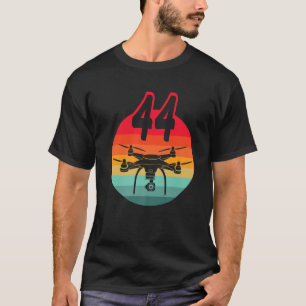 T-shirt 44E Anniversaire I Télécommande Rétro Drones Avec