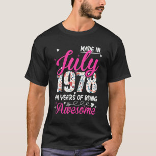 T-shirt 44e anniversaire stupéfiant depuis juillet 1978 Fl