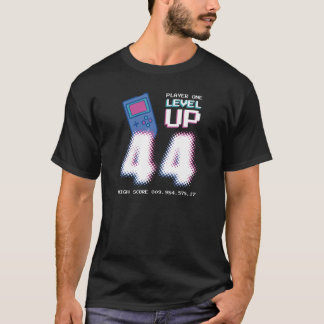 T-shirt 44th Birthday Boy Girl Level 44 Unlock Video Gam