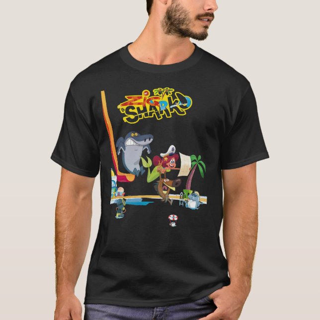 T-shirt 44Zig Et Sharko Sirène, Drôle Cadeau Pour Les Enfa (Devant)