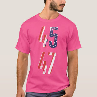 T-shirt 45 47 Donald Trump Élections 2024 Retour - Drôle