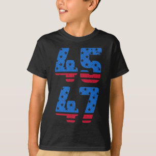 T-shirt 45 47 Trump 2024 Jésus est mon sauveur Trump est m