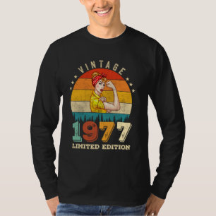 T-shirt 45 ans 1977 Vintage 45e anniversaire Cadeaux femme
