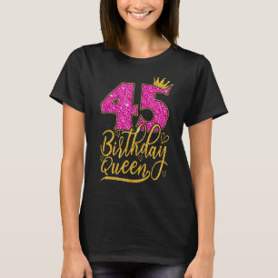 T-shirt 45 ans 45e anniversaire Reine couronne diamant Pin