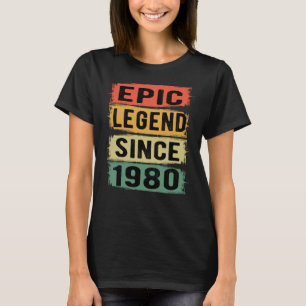 T-shirt 45 ans Anniversaire 1980 Epic Légende 45e annivers