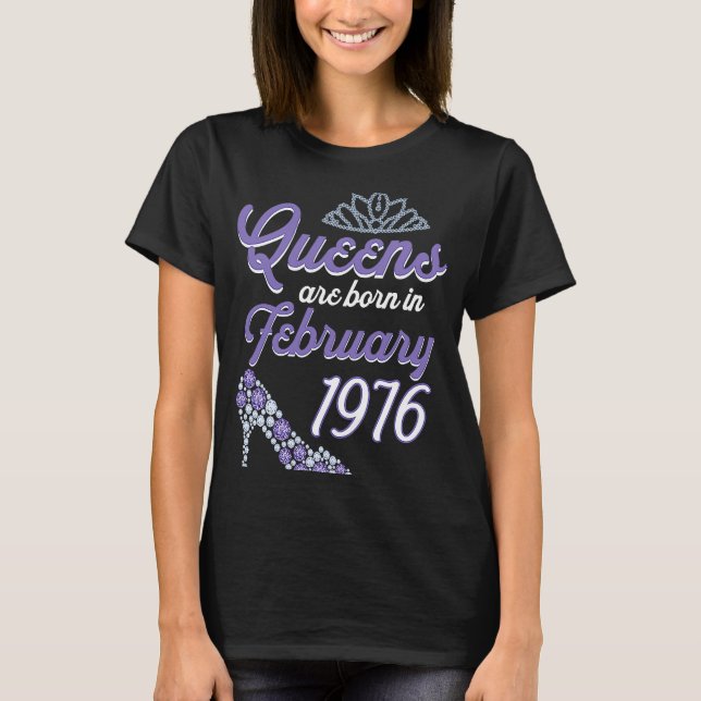T-shirt 45 Ans Anniversaire Février 1976 45E Anniversaire  (Devant)