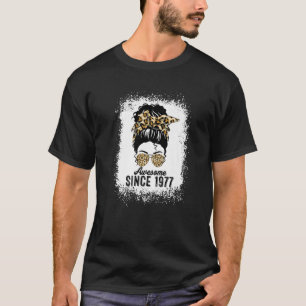 T-shirt 45 Ans Awesome depuis 1977 Leopard 45e Naissance