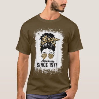 T-shirt 45 Ans Awesome depuis 1977 Leopard 45e Naissance