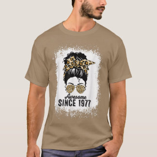 T-shirt 45 Ans Awesome depuis 1977 Leopard 45e Naissance
