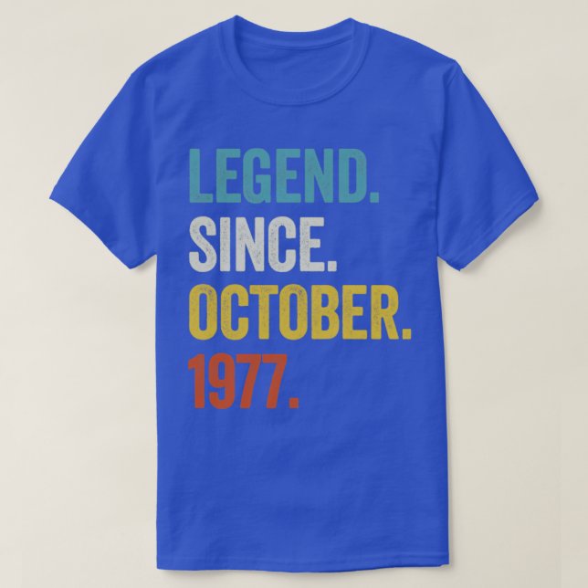 T-shirt 45 ans de légende depuis octobre 1977 45e annivers (Design devant)