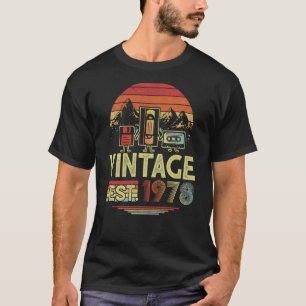 T-shirt 45 ans Fabriqué en 1978 Vintage 45e anniversaire R