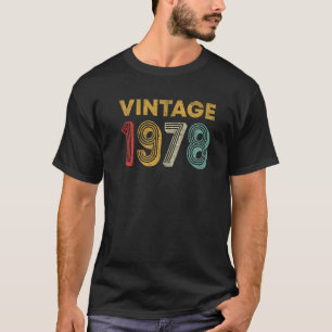 T-shirt 45 ans Retro Vintage 1978 45e anniversaire