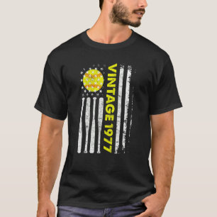 T-shirt 45 ans Vintage 1977 Drapeau américain 45e annivers