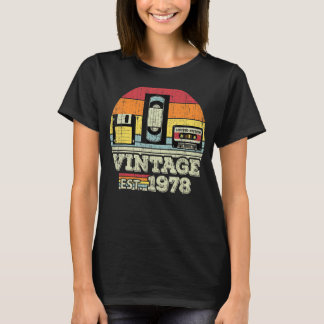 T-shirt 45 ans Vintage 1978 45e anniversaire pour les femm