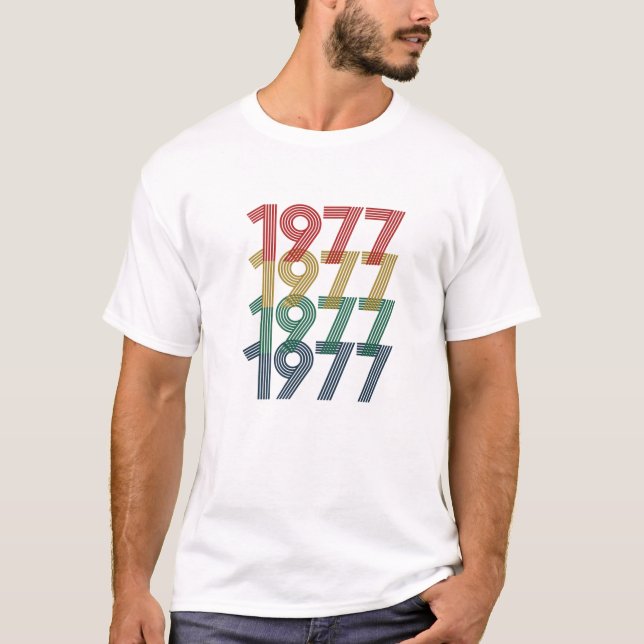 T-shirt 45E Anniversaire, 1977 Né, Hommes (Devant)
