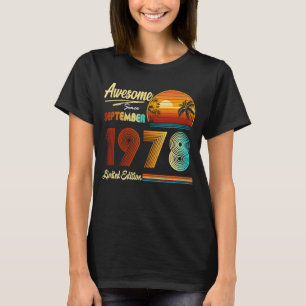 T-shirt 45e anniversaire 45 ans stupéfiant depuis septembr