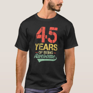 T-shirt 45e Anniversaire 45 Ans Vintage 45 Ans De Bei