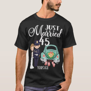T-shirt 45e anniversaire de mariage Marié il y a 45 ans