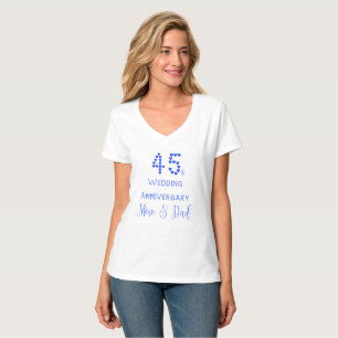 T-shirt 45e anniversaire de Mariage Parents Mariage Sapphi