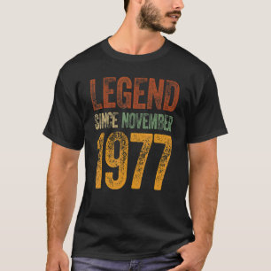 T-shirt 45e anniversaire Novembre Né 45 ans Légende depuis