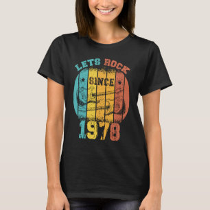 T-shirt 45e anniversaire Vintage 1978 Retro 45 ans Guit